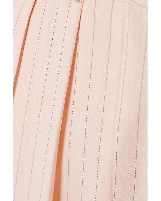 Pantalon Droit En Crêpe De Chine À Fines Rayures Et À Plis Tansy Frankie Shop en coloris Pink