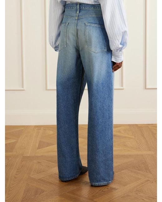 Ssstein Blue High-Rise Wide-Leg Jeans
