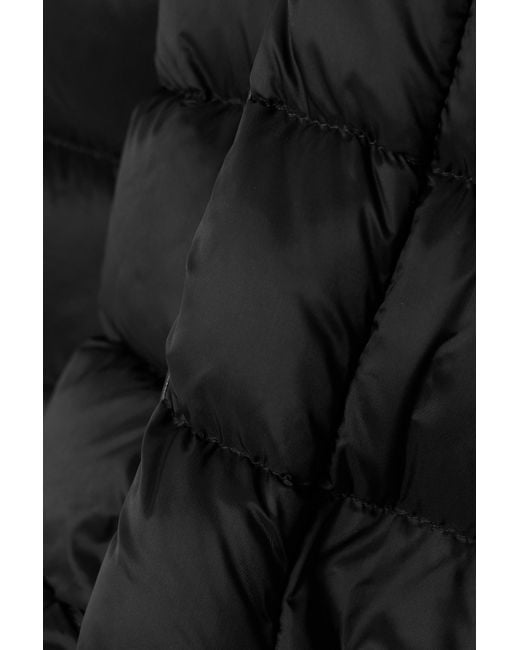 UTZON Jo convertible shearling and leather-trimmed quilted shell down jacket