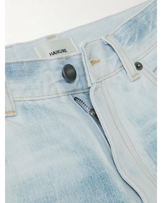 Haikure Blue Korea High-Rise Wide-Leg Jeans