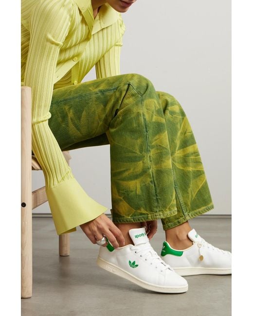 Baskets En Toile À Finitions En Cuir Stan Smith X Sporty & Rich adidas  Originals en coloris Blanc | Lyst