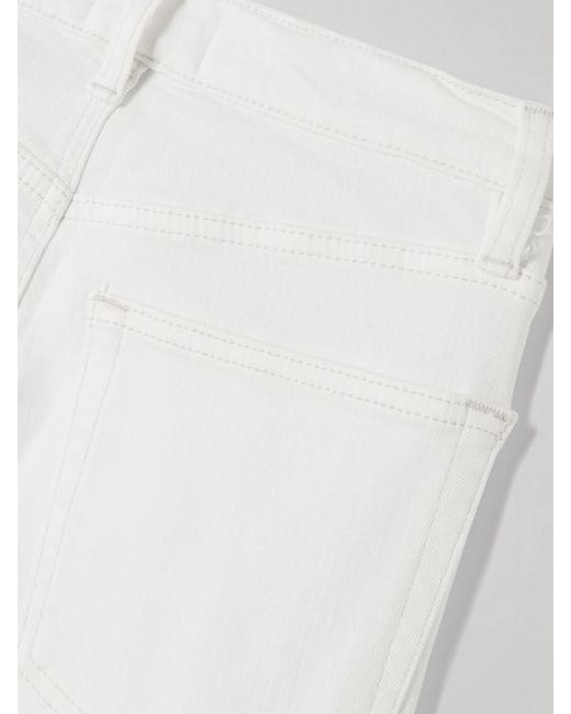 FRAME White The Pencil Cropped High-Rise Slim-Leg Jeans