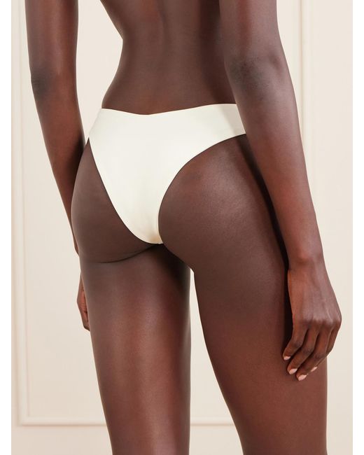 Away That Day White Fiji Recycled Stretch Bikini Briefs