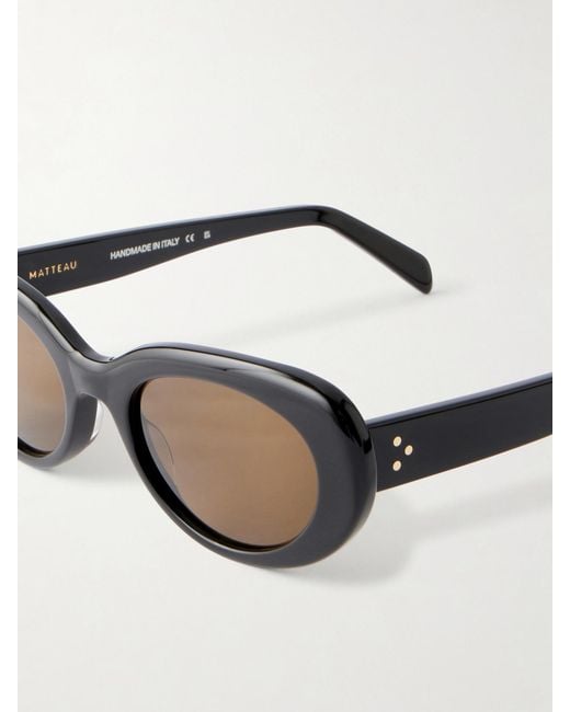 Matteau Black Mirage Cat-Eye Acetate Sunglasses