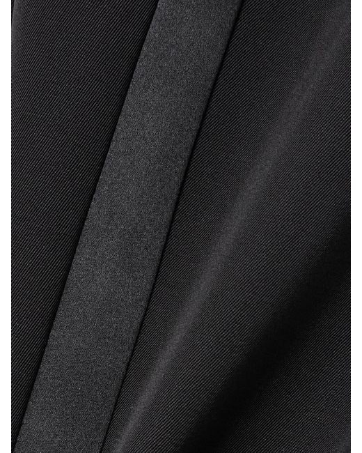 Dolce & Gabbana Black Pleated Wool-Blend Gabardine Straight-Leg Pants