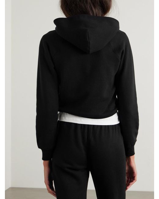 ÉTERNE Black Hoodie Aus Einer Baumwoll-Modalmischung Mit Stickerei