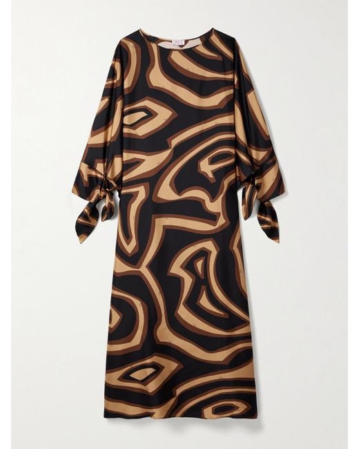Emilio Pucci Metallic Printed Silk Kaftan