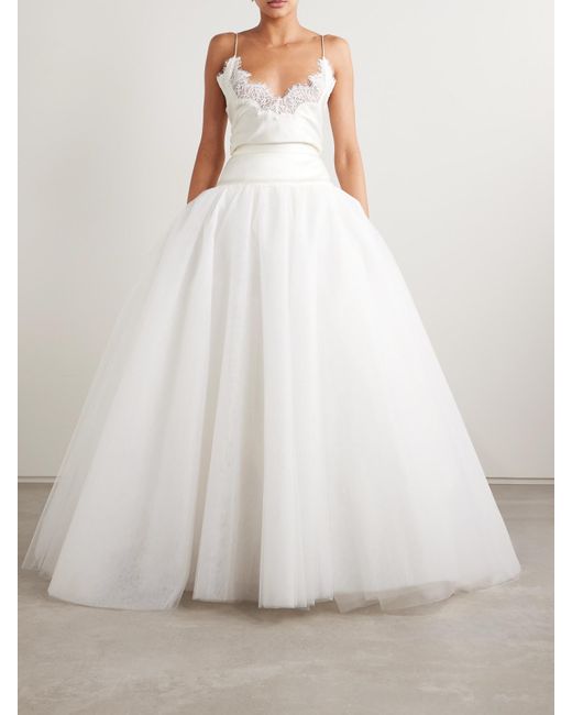 Vivienne Westwood White Joe Petticoat Maxirock Aus Tüll Mit Satinbesatz Und Krinoline