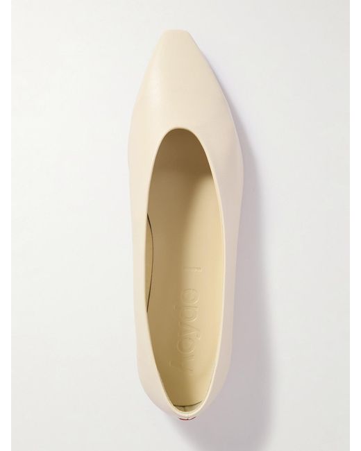 Aeyde Natural Betty Leather Ballet Flats