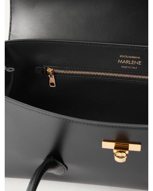 Dolce & Gabbana Black Marlene Leather Shoulder Bag