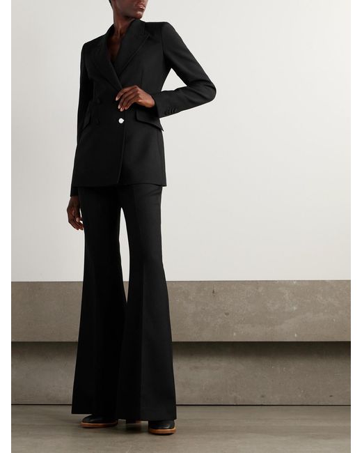 Gabriela Hearst Black Rhein Wool Flared Pants
