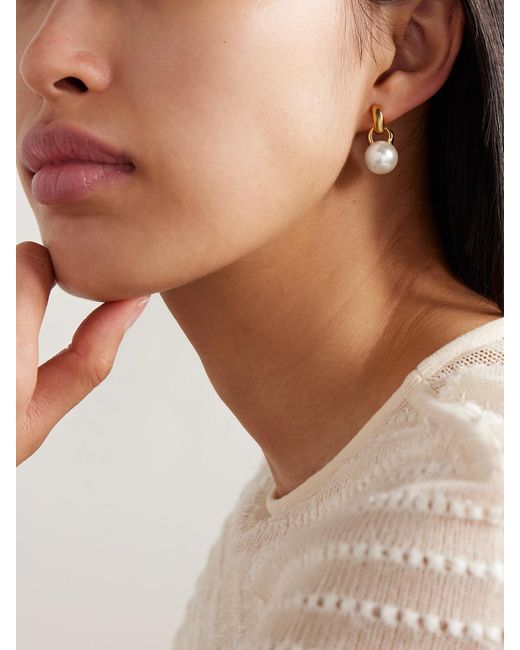 Sophie Buhai White Everyday Vermeil Pearl Earrings