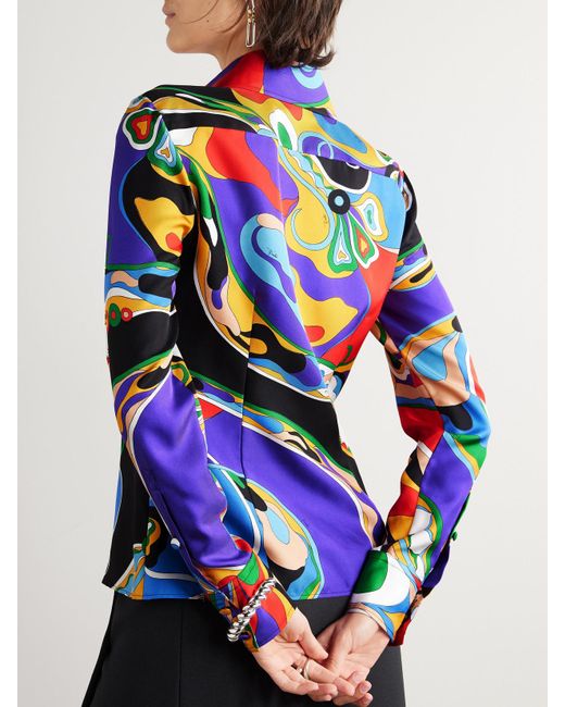 Emilio Pucci Multicolor Printed Silk-Twill Shirt