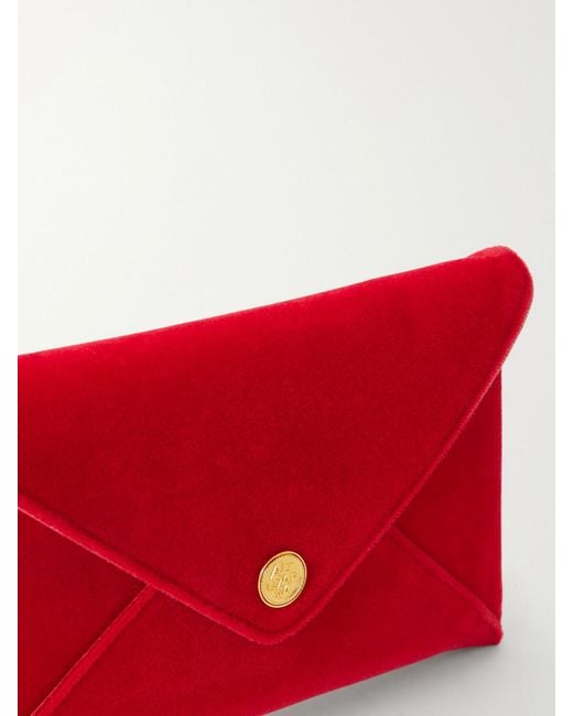 Altuzarra Red Envelope Velvet Clutch