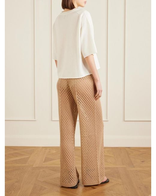 Allude White Cashmere Sweater