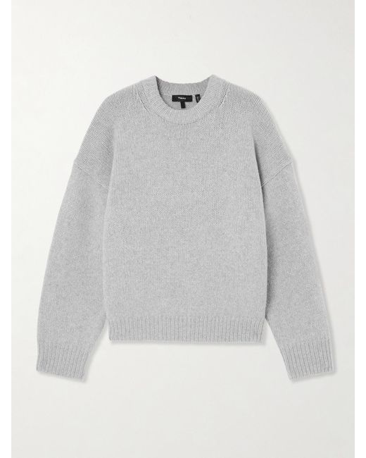 Theory Gray Oversized-Pullover Aus Einer Woll-Kaschmirmischung