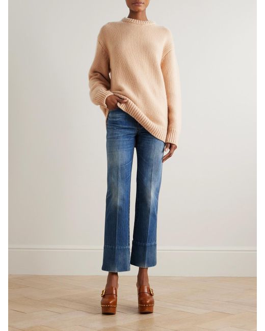 Chloé Natural Cotton And Cashmere-Blend Sweater