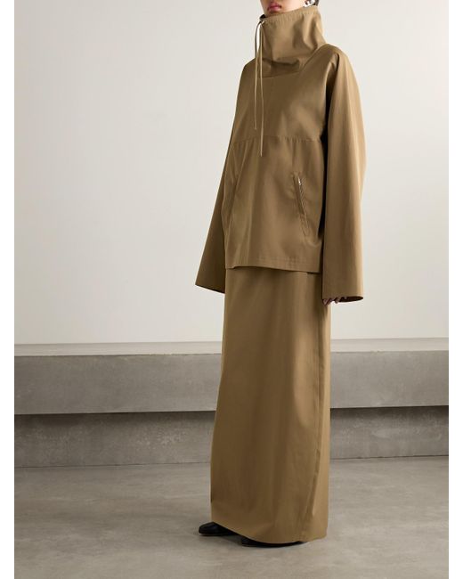 Khaite Natural Lauson Twill Maxi Skirt