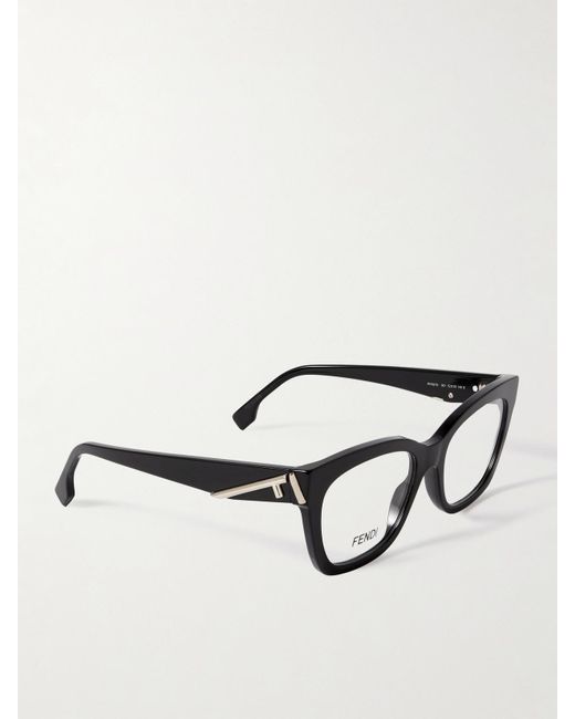 Fendi Black Fendi First Square-Frame Acetate Optical Glasses