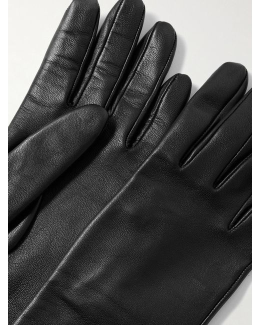 Khaite Black Remo Long Leather Gloves