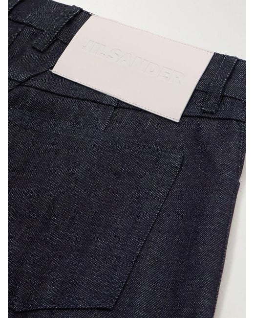 Jil Sander Blue Mid-Rise Barrel-Leg Jeans