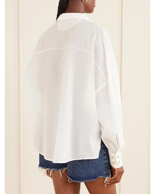 Donde Esteban Natural Lanzarote Cotton-Voile Shirt