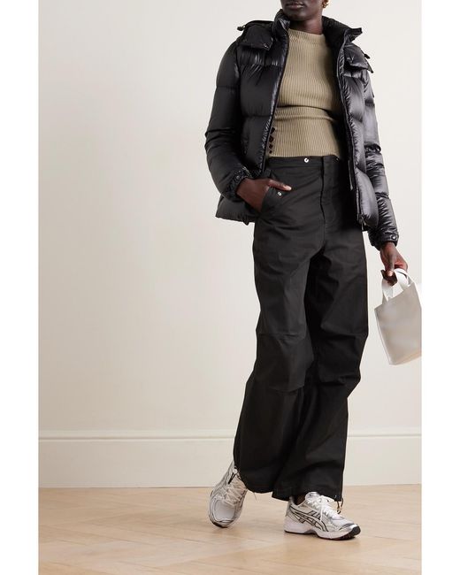 Moncler Black Fourmine Hooded Quilted Shell Down Jacket
