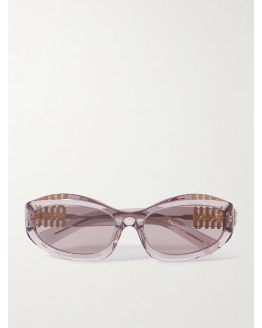 Lunettes De Soleil En D En Acétate Glimpse Miu Miu en coloris Pink