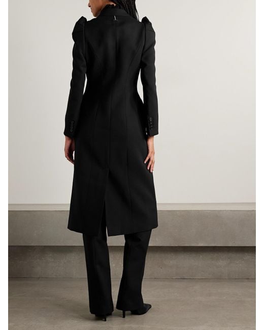 Alexander McQueen Black Wool-Blend Coat