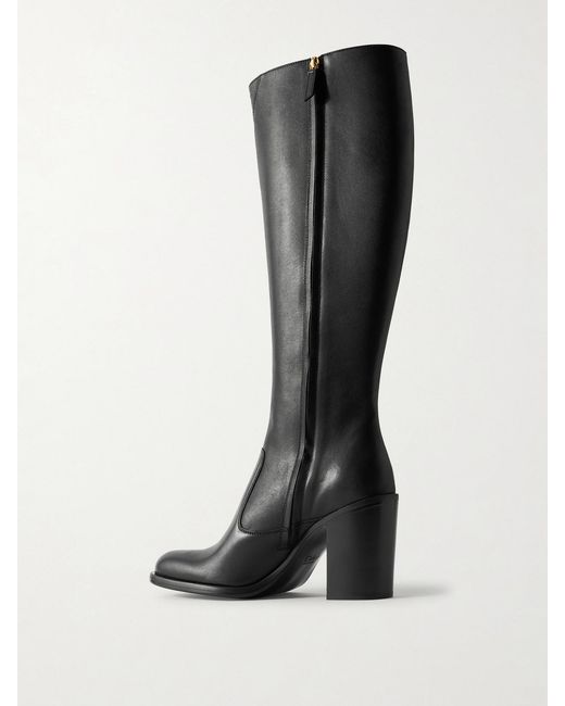 Chloé Black Phoenix Leather Knee Boots
