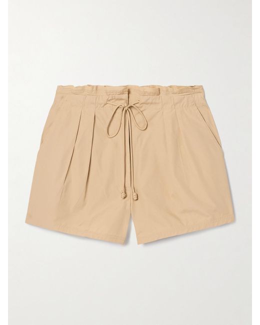 Short En Popeline De Coton À Plis Camryn Ulla Johnson en coloris Natural