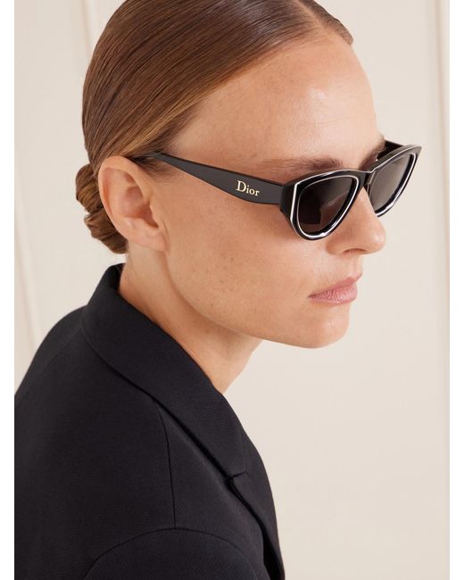 Dior Gray Dior Pop B1I Cat-Eye Acetate Sunglasses