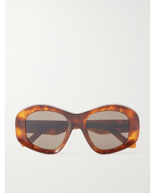 Loewe Multicolor Anagram Round-Frame Acetate Sunglasses