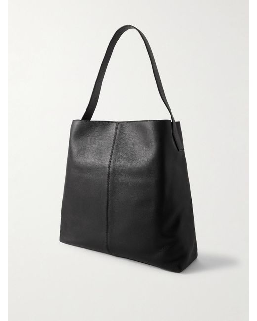 Alexander McQueen Black T-Bar Sling Schultertasche Aus Strukturiertem Leder