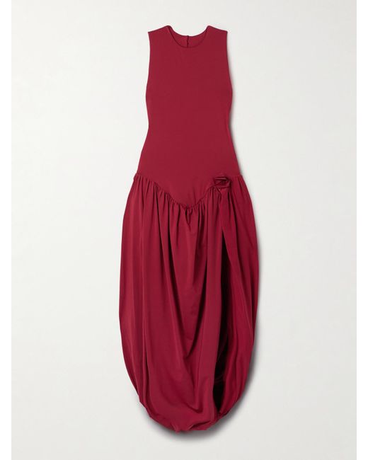 Maygel Coronel Red Marsalina Midikleid Aus Stretch-Jersey