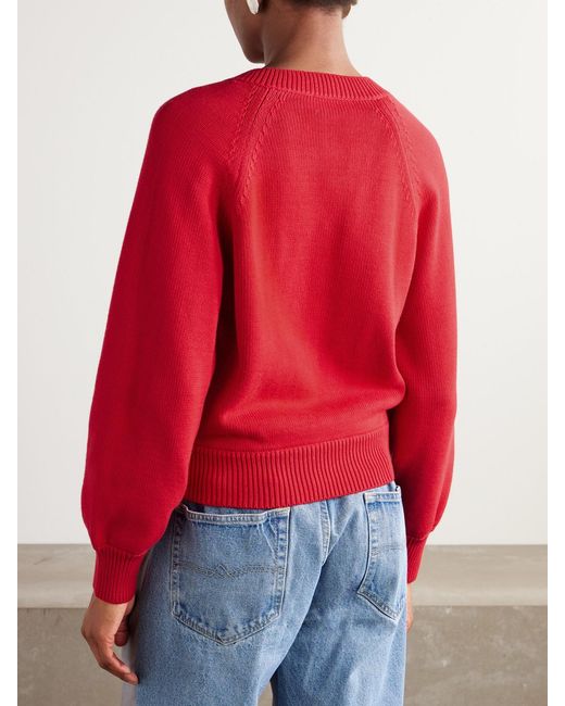 High Sport Red Veronica Cotton Sweater
