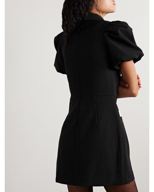 Rebecca Vallance Black Emma Two-Tone Crepe Mini Dress