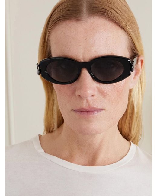 Dior Black Dior Clover B1I Oval Sunglasses