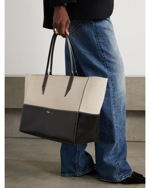 Metier Natural Incognito 36 Linen And Leather Tote