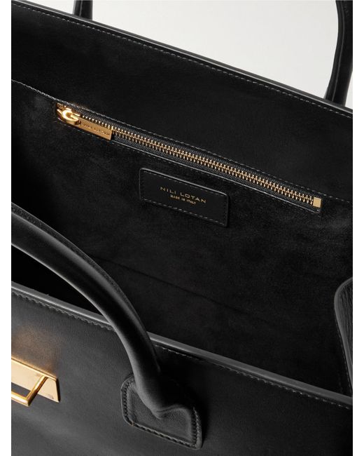 Nili Lotan Black Lou Leather Tote