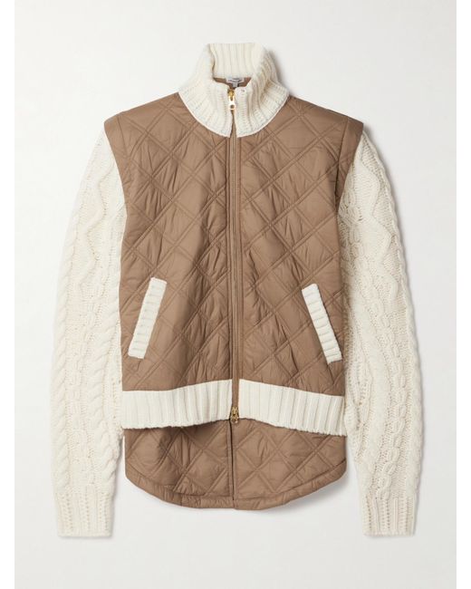 Veronica Beard Natural Patra Jacke Aus Gestepptem Shell Und Einer Wollmischung