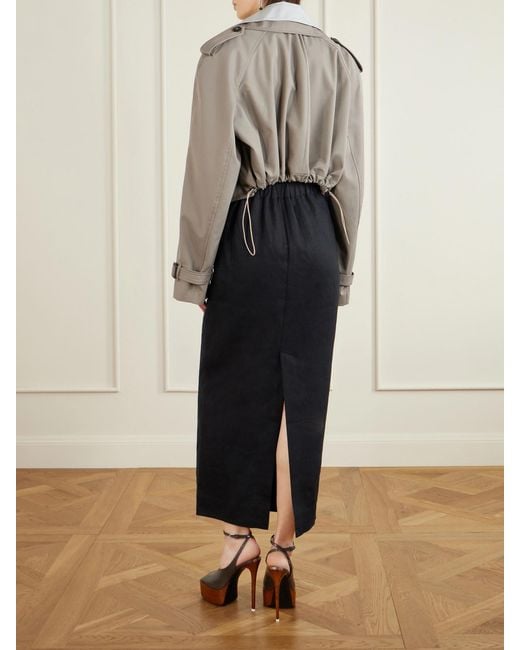 The Attico Natural Double-Breasted Trench Coat