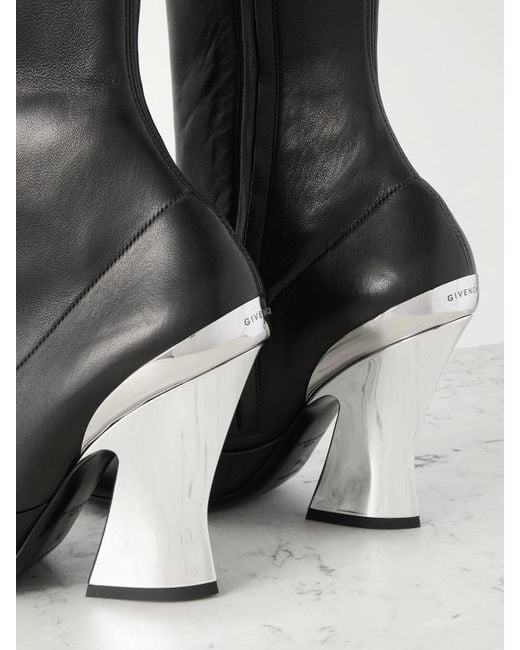 Givenchy Black Stretch-Leather Ankle Boots