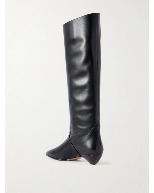 Le Monde Beryl Black Allegra Kniehohe Stiefel Aus Leder