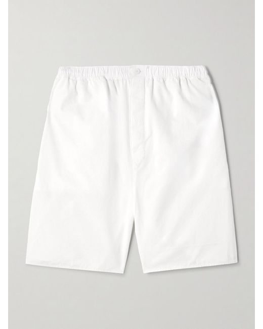 Carven White Cotton-Poplin Shorts