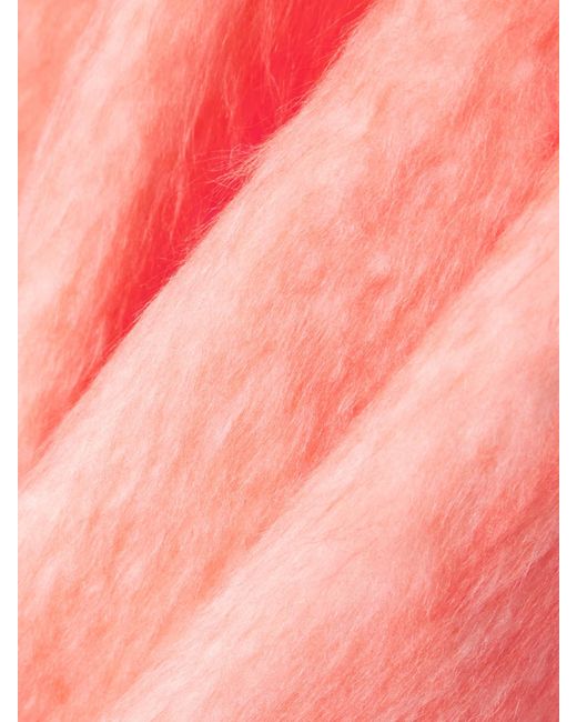 Dries Van Noten Pink Brushed Alpaca, Cotton And Wool-Blend Coat