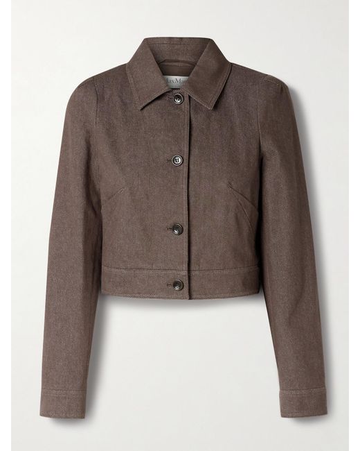 Max Mara Brown Cropped Denim Jacket