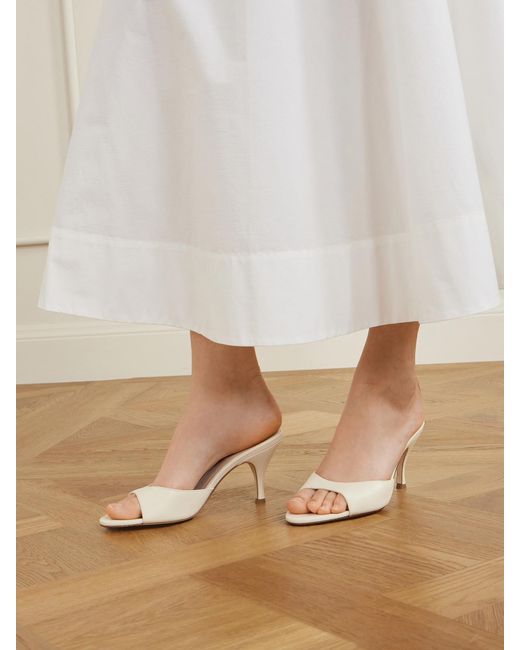 Aeyde Natural Samia Leather Mules
