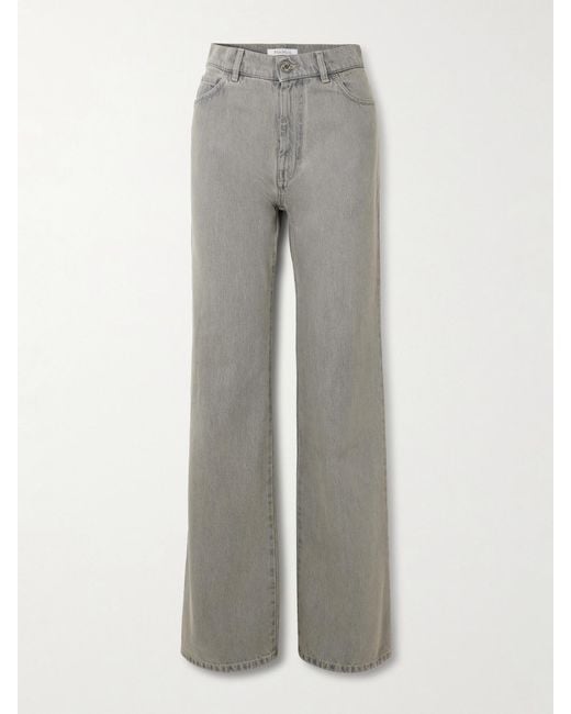 Max Mara Gray Colibri Mid-Rise Flared Jeans