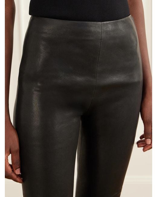 Ann Demeulemeester Black Florence Leather Skinny-Leg Pants